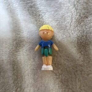 Vintage Polly Pocket Merry-Go-Round Pals Wee Willie boy figure blonde Bluebird